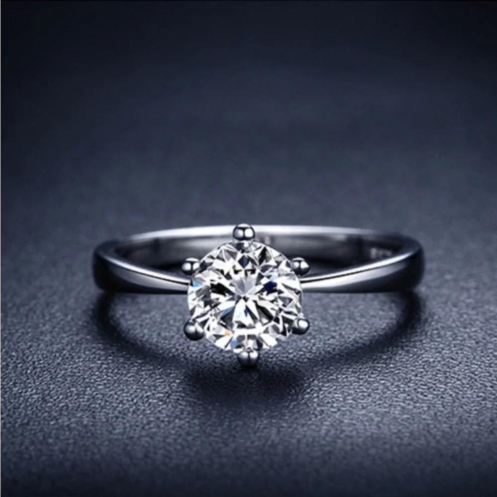 Sterling Silver plated CZ ring